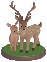 Adult Deer Pair Ornament