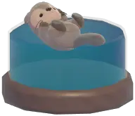 Face-Washing Sea Otter Ornament