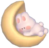 Crescent Moon & Rabbit Lamp