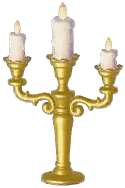 Golden Three-Arm Candle Holder