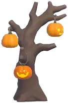 Eerie Pumpkin Tree Trunk Lamp