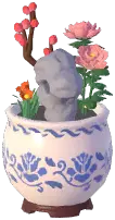 Peony Pot w/ Rock