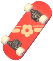 Festive Wall-Mounted Skateboard