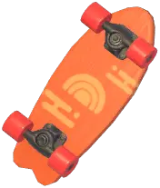 Festive Wall-Mounted Surf Skateboard