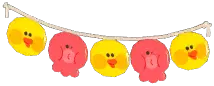 Yellow Duck & Octopus Pennant Banner