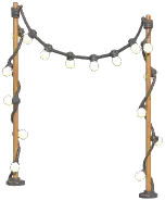Minimalist String Light Pole