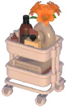 Minimalist Bathroom Rolling Cart