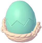 Cyan Cracked Egg