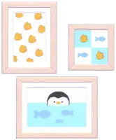 Penguin Fishing Wall Art