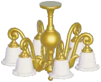 Golden Porcelain Pendant Lamp