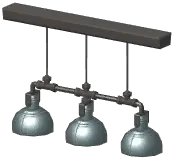 Industrial Triple-Headed Pendant Lamp
