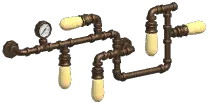 Industrial Water Pipe Wall Lamp