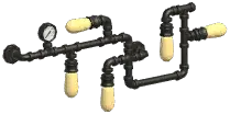 Industrial Water Pipe Wall Lamp