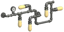Industrial Water Pipe Wall Lamp