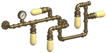 Industrial Water Pipe Wall Lamp