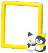 Snowman & Penguin Photo Frame