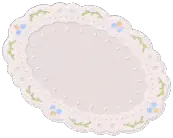 Elegant Ruffle Oval Rug