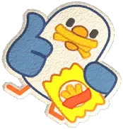 Seagull-Eating-Fries Rug