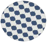 Simplistic Round Dark Blue Rug