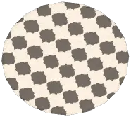 Simplistic Round Brown Rug