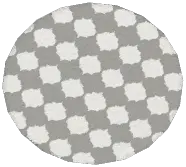 Simplistic Round Gray Rug