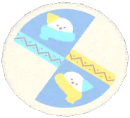 Snowman's Gaze Round Rug