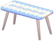 Snowflake-Trim Long Dining Table