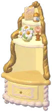 Cream Open Corner Cabinet