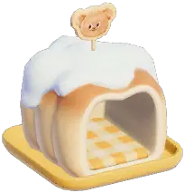Cream Bread Pet Bed