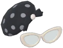 Elegant Polka Dot Beret