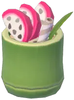 Bamboo Tube Dragonfruit Juice
