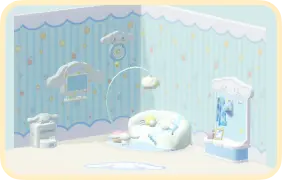 SANRIO CHARACTERS' Rainbow Cottage (Fluffy Cinnamoroll) set