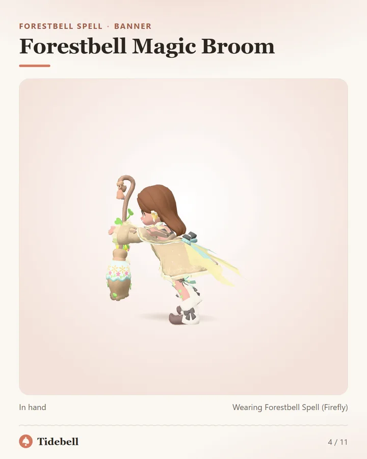 Forestbell Magic Broom, In hand