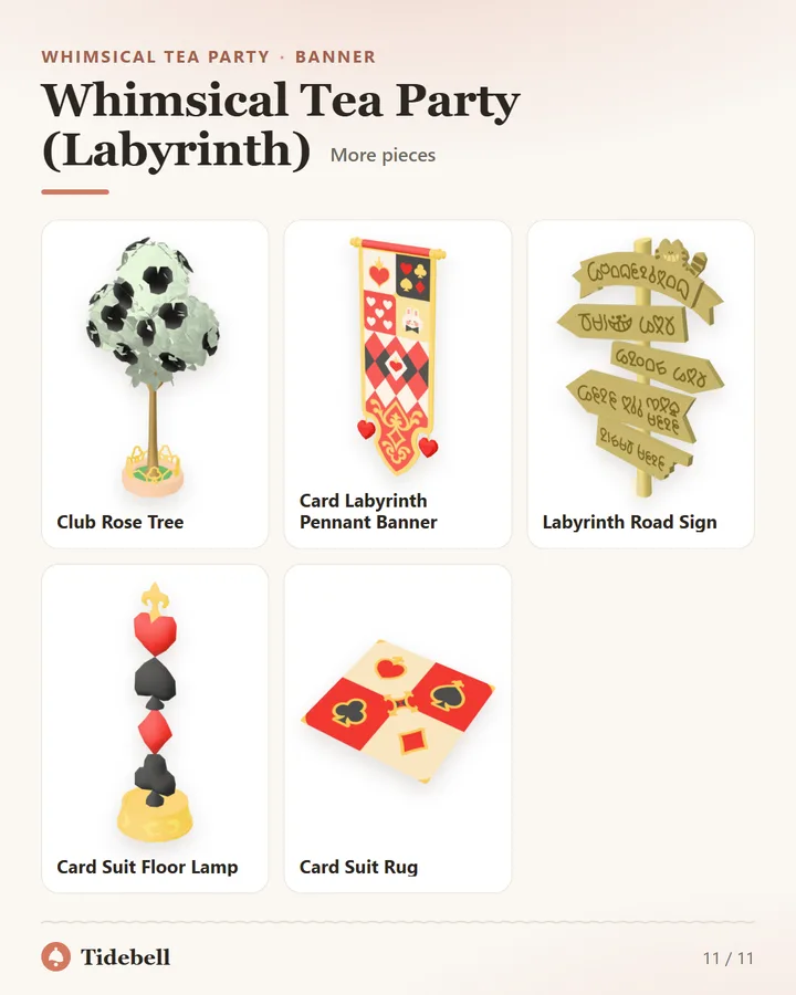 Whimsical Tea Party (Labyrinth), More pieces