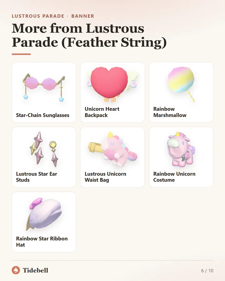 More from Lustrous Parade (Feather String)