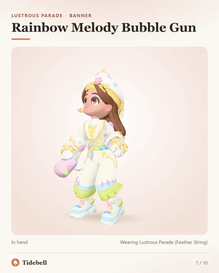 Rainbow Melody Bubble Gun, In hand