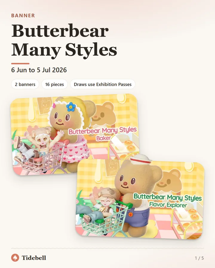 Butterbear Many Styles