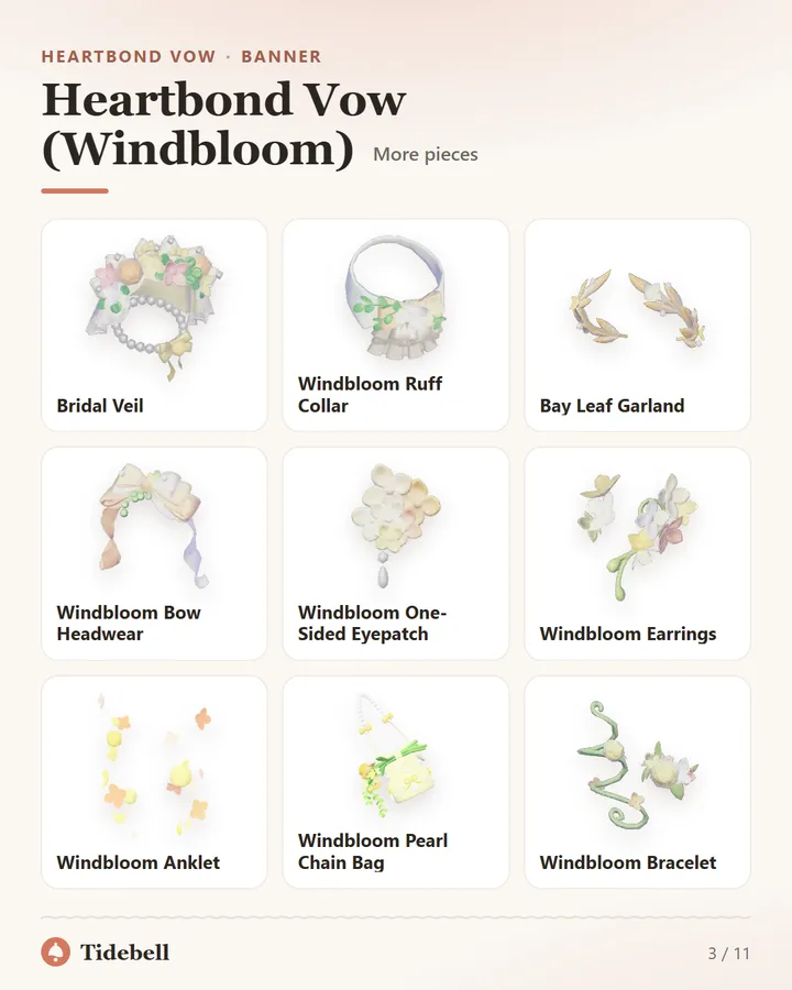 Heartbond Vow (Windbloom), More pieces