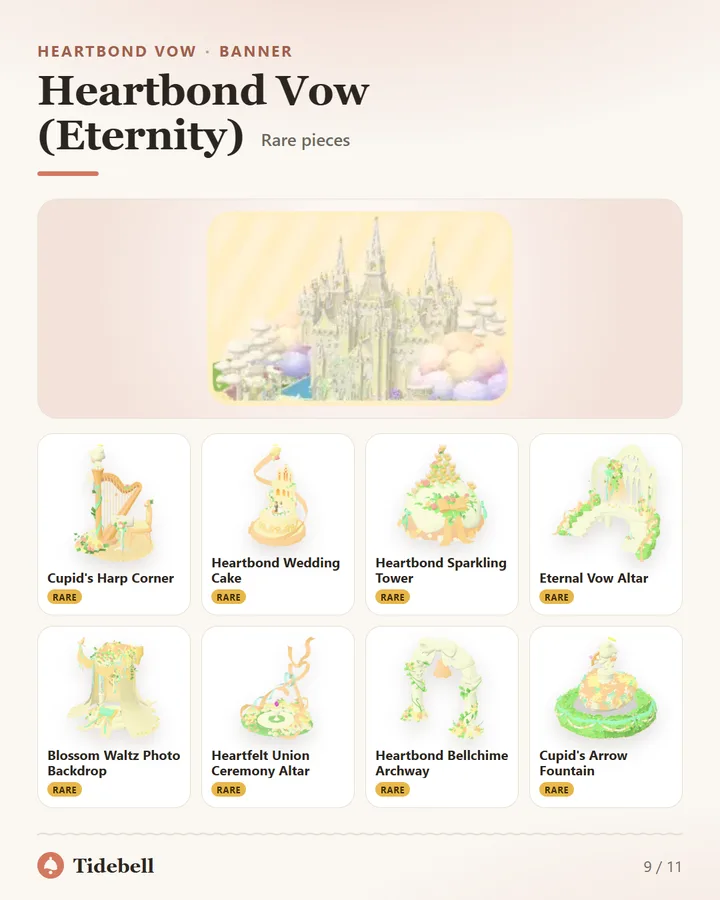 Heartbond Vow (Eternity), Rare pieces