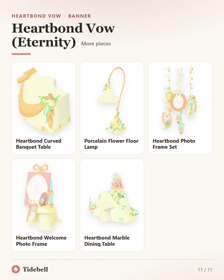 Heartbond Vow (Eternity), More pieces