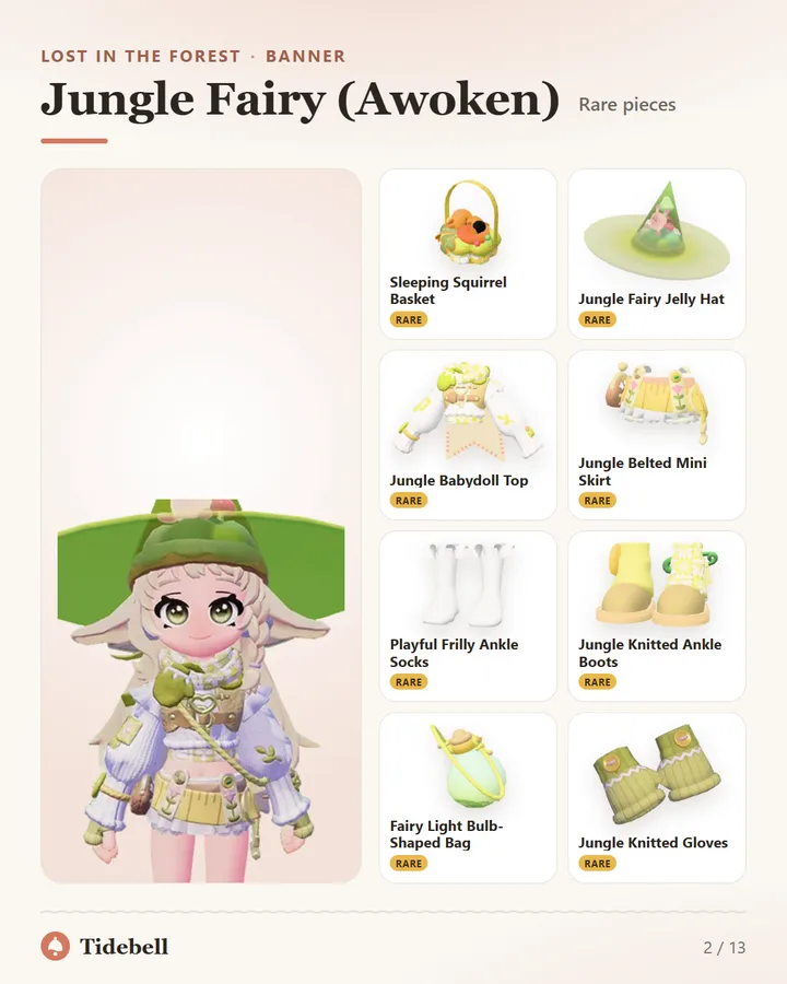 Jungle Fairy (Awoken), Rare pieces