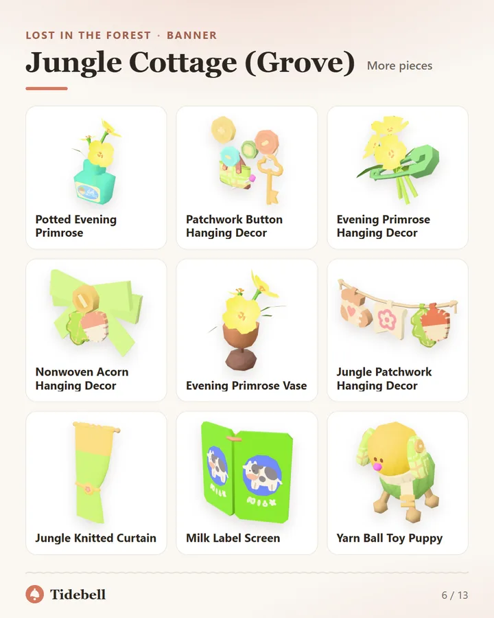 Jungle Cottage (Grove), More pieces