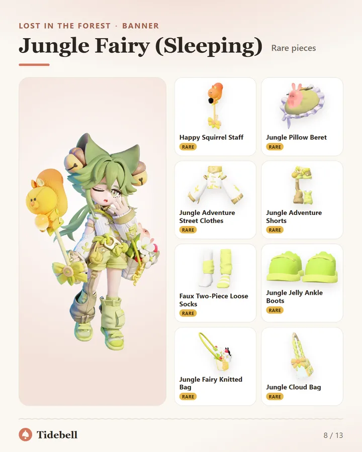 Jungle Fairy (Sleeping), Rare pieces