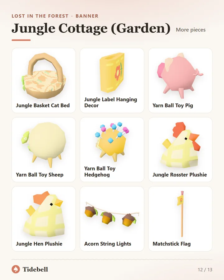 Jungle Cottage (Garden), More pieces