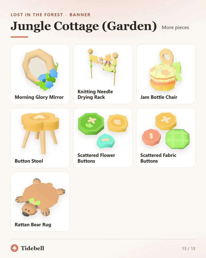 Jungle Cottage (Garden), More pieces