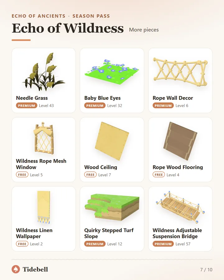 Echo of Wildness, More pieces