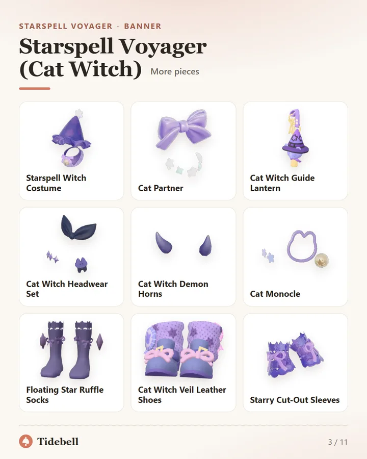 Starspell Voyager (Cat Witch), More pieces