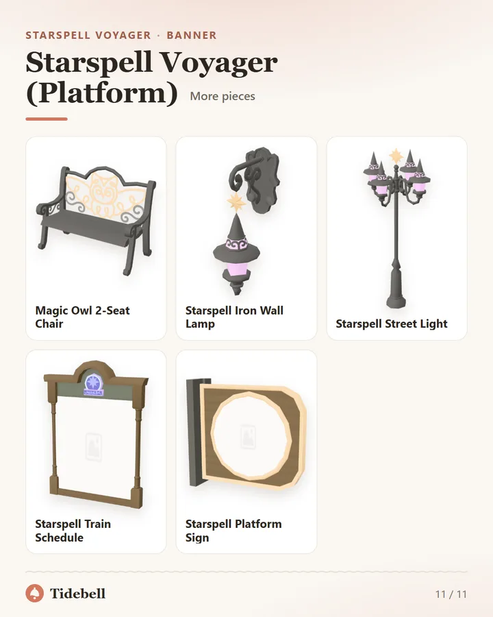 Starspell Voyager (Platform), More pieces